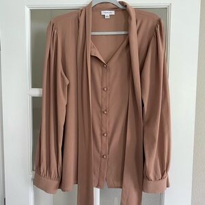 Calvin Klein Women's Long Sleeve Tie Neck
Blouse, Office Attire